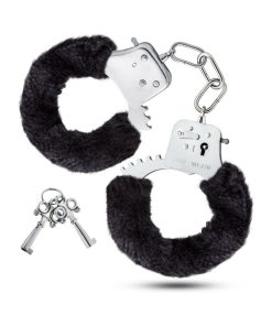 Temptasia Adjustable Faux Fur Cuffs Black