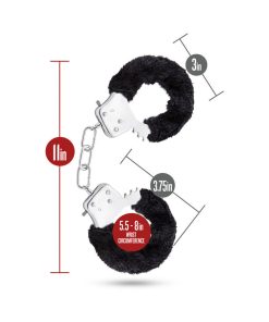 Temptasia Adjustable Faux Fur Cuffs Black
