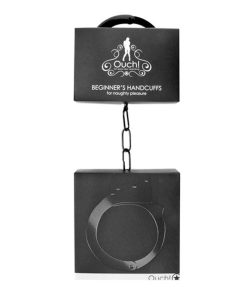 Ouch! Beginner'S Metal Handcuffs With Quick-Release Black