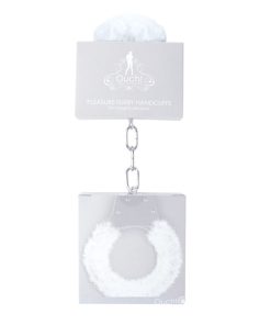 Ouch! Pleasure Furry Handcuffs With Quick-Release White