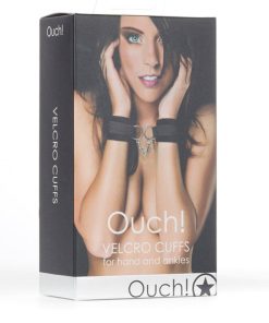Ouch! Adjustable Velcro Hand & Ankle Cuffs Black
