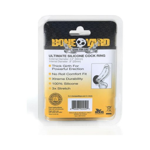 Boneyard Ultimate Silicone Cock Ring Black - Image 6