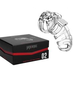 Shots Mancage Model 02 Adjustable 3.5 In. Chastity Cock Cage Clear