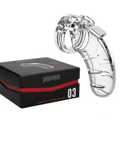 Shots Mancage Model 03 Adjustable 4.5 In. Chastity Cock Cage Clear