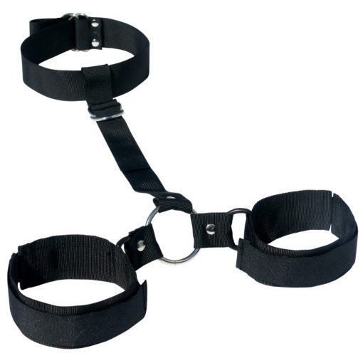Sportsheets Sex & Mischief Shadow Adjustable Neck & Wrist Restraint Black - Image 2
