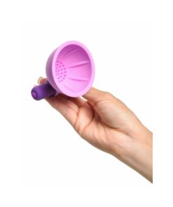 Fantasy For Her Silicone Vibrating Breast Suck-Hers Purple