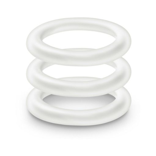 Performance Vs2 Pure Premium Silicone Cockrings 3-Pack Small White - Image 3