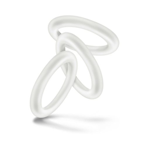 Performance Vs2 Pure Premium Silicone Cockrings 3-Pack Small White - Image 5