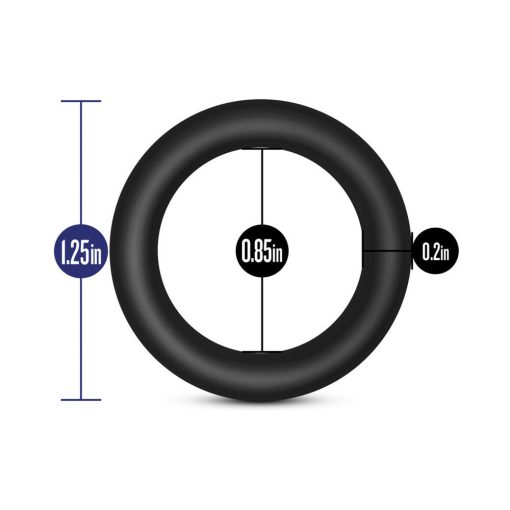 Performance Vs2 Pure Premium Silicone Cockrings 3-Pack Small Black - Image 8