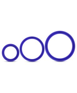 Performance Vs4 Pure Premium Silicone Cockrings 3-Pack Set Indigo