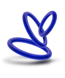 Performance Vs4 Pure Premium Silicone Cockrings 3-Pack Set Indigo