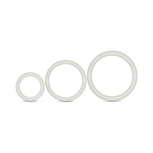 Performance Vs4 Pure Premium Silicone Cockrings 3-Pack Set White - Image 3