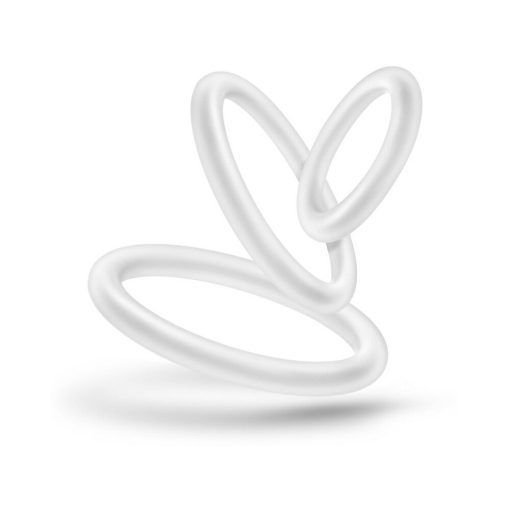Performance Vs4 Pure Premium Silicone Cockrings 3-Pack Set White - Image 5