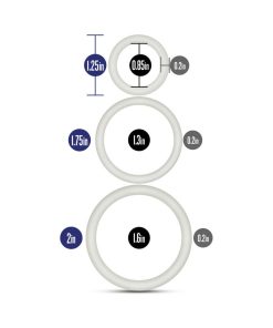 Performance Vs4 Pure Premium Silicone Cockrings 3-Pack Set White