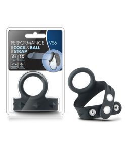 Performance Vs6 Silicone Cock & Ball Strap Black