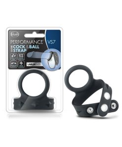 Performance Vs7 Silicone Cock & Ball Strap Large Black