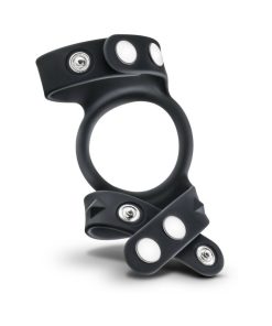Performance Vs8 Silicone Double Cock & Ball Strap Black