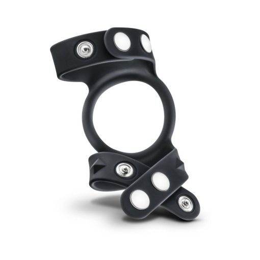 Performance Vs8 Silicone Double Cock & Ball Strap Black - Image 3