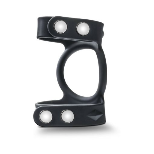 Performance Vs8 Silicone Double Cock & Ball Strap Black - Image 4