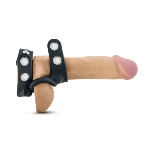 Performance Vs8 Silicone Double Cock & Ball Strap Black - Image 6