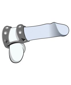Performance Vs8 Silicone Double Cock & Ball Strap Black