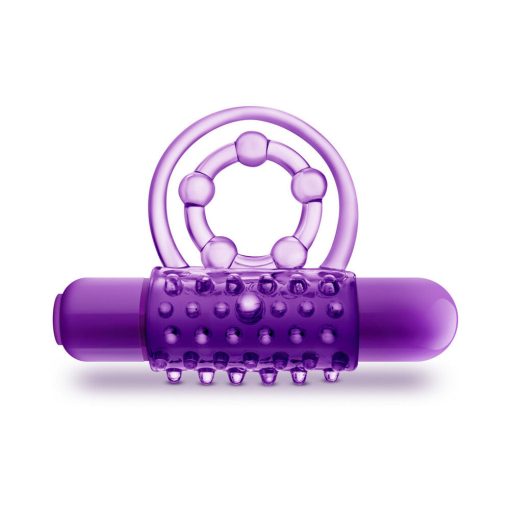 Play With Me The Player Vibrating Double Strap Cockring Purple - Image 2