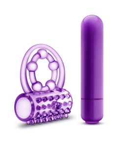 Play With Me The Player Vibrating Double Strap Cockring Purple