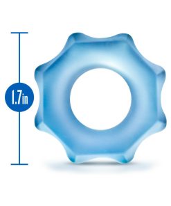 Stay Hard Glo Nutz Cockring 40-Piece Display Fishbowl Blue