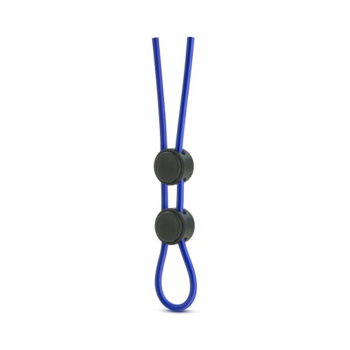 Stay Hard Silicone Double Loop Lasso/Bolo Cockring Blue - Image 2