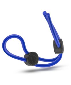 Stay Hard Silicone Double Loop Lasso/Bolo Cockring Blue