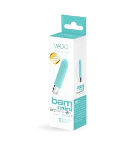 Vedo Bam Mini Rechargeable Bullet Vibe - Tease Me Turquoise