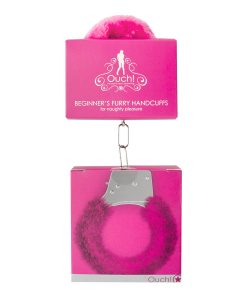 Ouch! Beginner'S Furry Handcuffs With Quick-Release Pink
