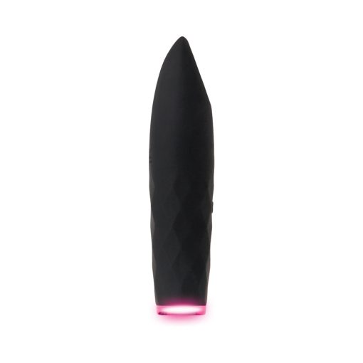 Evolved On The Spot Light-Up Rechargeable Silicone Bullet Vibrator Black - Image 2