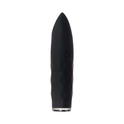 Evolved On The Spot Light-Up Rechargeable Silicone Bullet Vibrator Black - Image 6