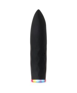 Evolved On The Spot Light-Up Rechargeable Silicone Bullet Vibrator Black