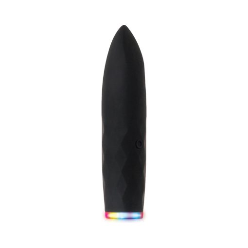 Evolved On The Spot Light-Up Rechargeable Silicone Bullet Vibrator Black - Image 8