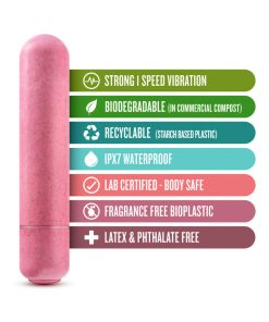 Gaia Eco Bullet Single-Speed Vibrator Coral 10 Gaia Eco Bullet Single-Speed Vibrator Coral