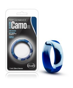 Performance Silicone Camo Cock Ring Blue Camouflage