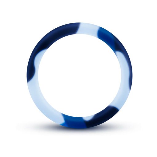 Performance Silicone Camo Cock Ring Blue Camouflage - Image 2