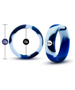 Performance Silicone Camo Cock Ring Blue Camouflage