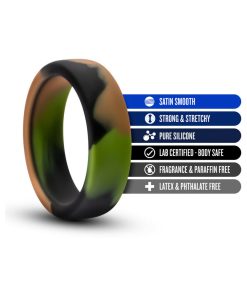 Performance Silicone Camo Cock Ring Green Camouflage