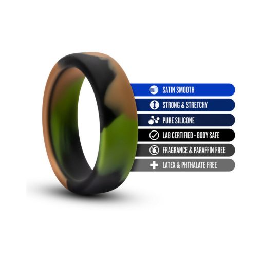 Performance Silicone Camo Cock Ring Green Camouflage - Image 4