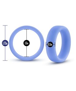 Performance Silicone Glo Cock Ring Blue Glow