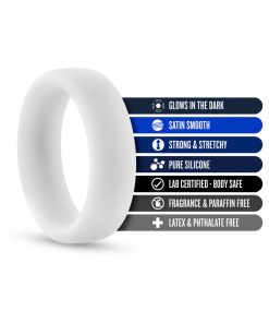 Performance Silicone Glo Cock Ring White Glow
