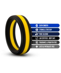 Performance Silicone Go Pro Cock Ring Black/Gold/Black
