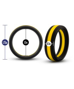 Performance Silicone Go Pro Cock Ring Black/Gold/Black
