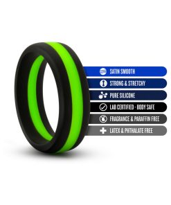 Performance Silicone Go Pro Cock Ring Black/Green/Black