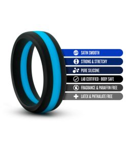 Performance Silicone Go Pro Cock Ring Black/Indigo/Black