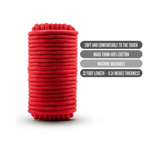 Temptasia Bondage Rope 32 Ft. / 10 M Red - Image 4