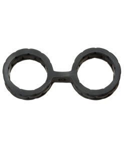 Japanese Bondage Silicone Cuffs Large Black